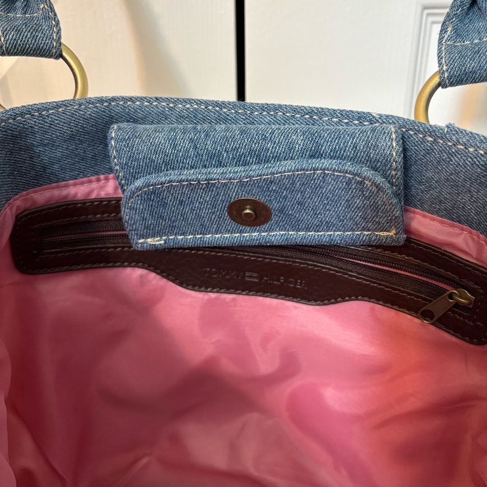 Vintage Tommy Hilfiger Multicolor Rainbow Fishnet Tote Shoulder Bag Purse PRIDE - Picture 7 of 11